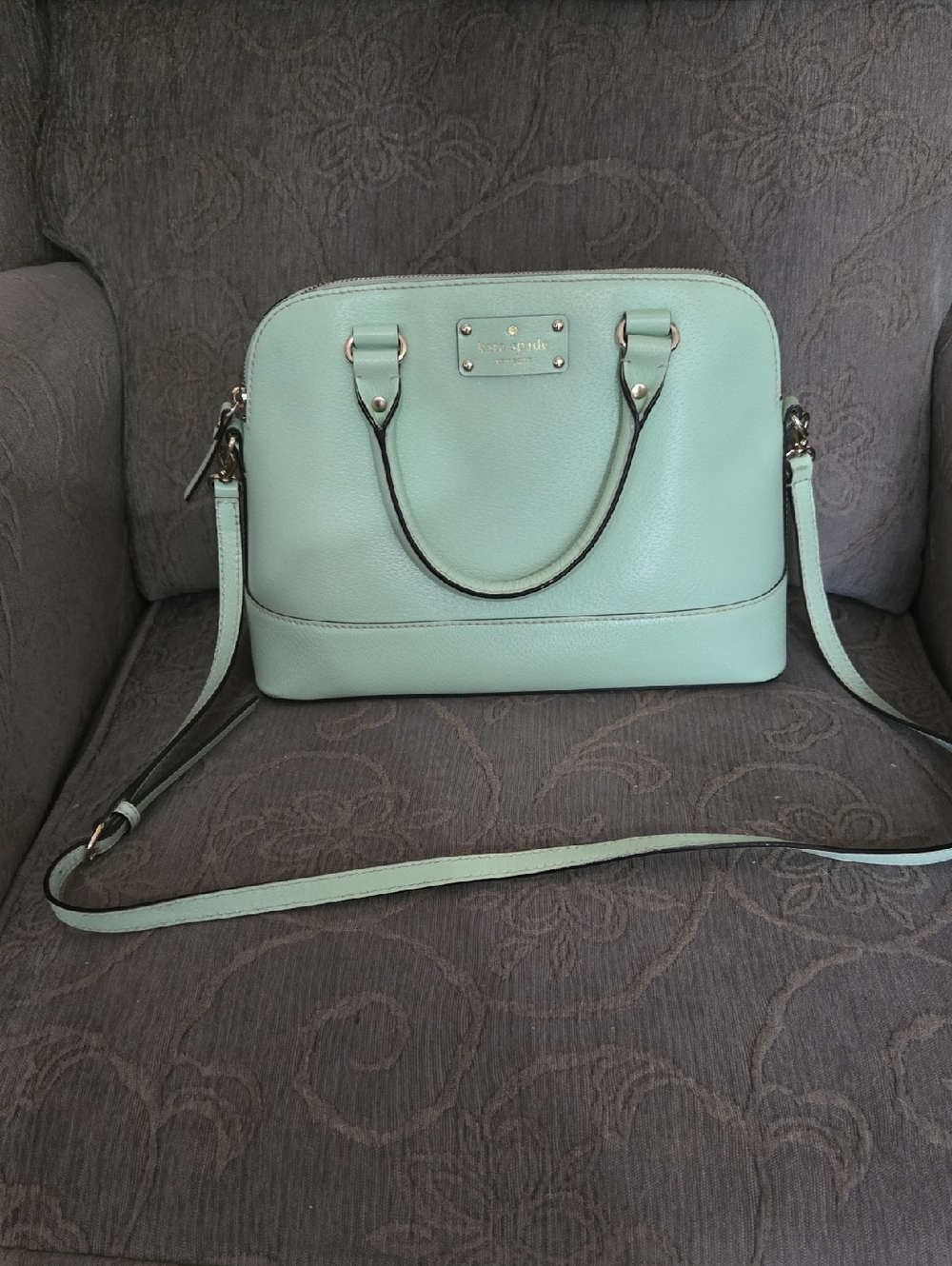 kate spade Mint Green  Dome Crossbody Satchel